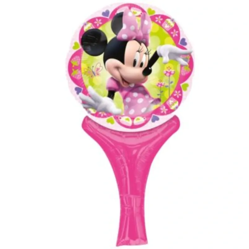 GLOBO MET 9" MINNIE CON MANGO