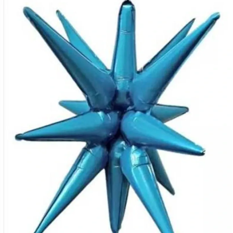 GLOBO MET ESTRELLA 3D CELESTE