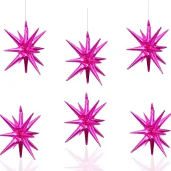 GLOBO MET ESTRELLA 3D FUCSIA