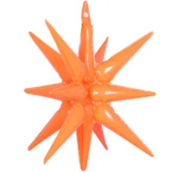 GLOBO MET ESTRELLA 3D NARANJA