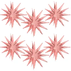 GLOBO MET ESTRELLA 3D ROSAGOLD