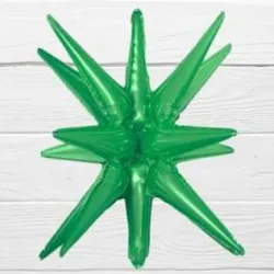 GLOBO MET ESTRELLA 3D VERDE