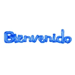 GLOBO MET FRASE BIENVENIDO CURSIVA AZUL