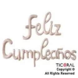 GLOBO MET FRASE FELIZ CUMPLEAÑOS CURSIVA BEIG