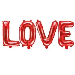 GLOBO MET FRASE LOVE ROJO