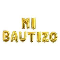 GLOBO MET FRASE MI BAUTIZO LETRAS