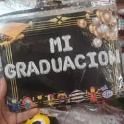GLOBO MET FRASE MI GRADUACION PLATEADO