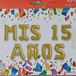 GLOBO MET FRASE MIS 15 AÑOS