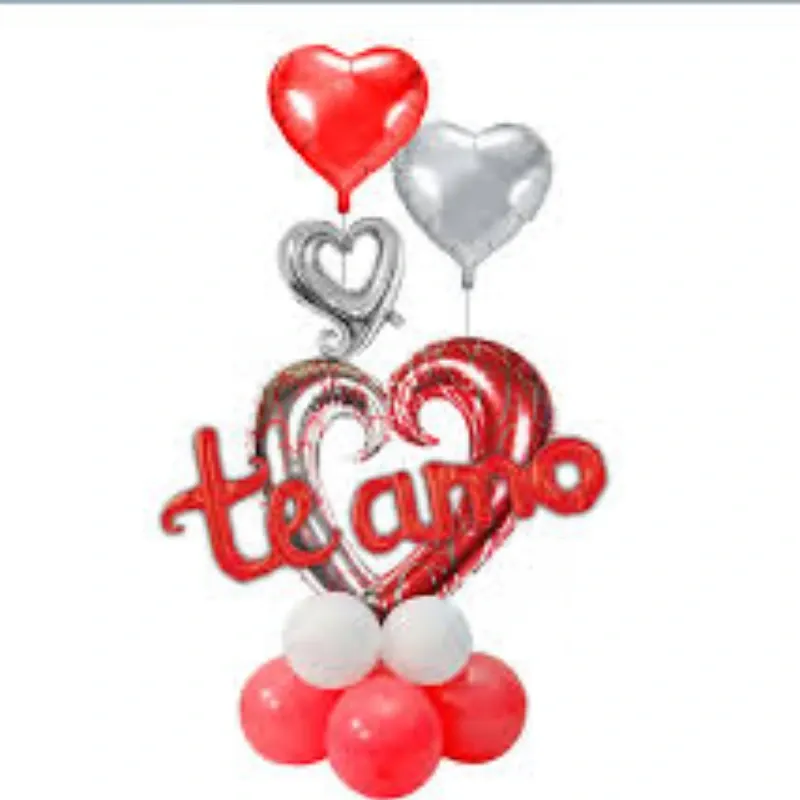 GLOBO MET FRASE TE AMO CURSIVA
