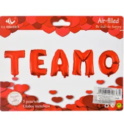 GLOBO MET FRASE TE AMO ROJO