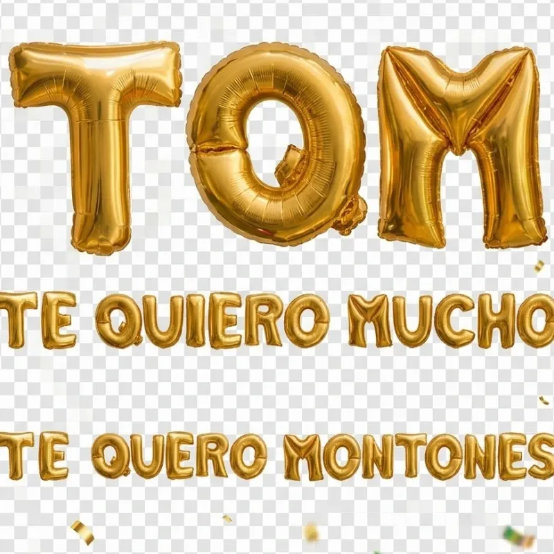 GLOBO MET FRASE TQM DORADO