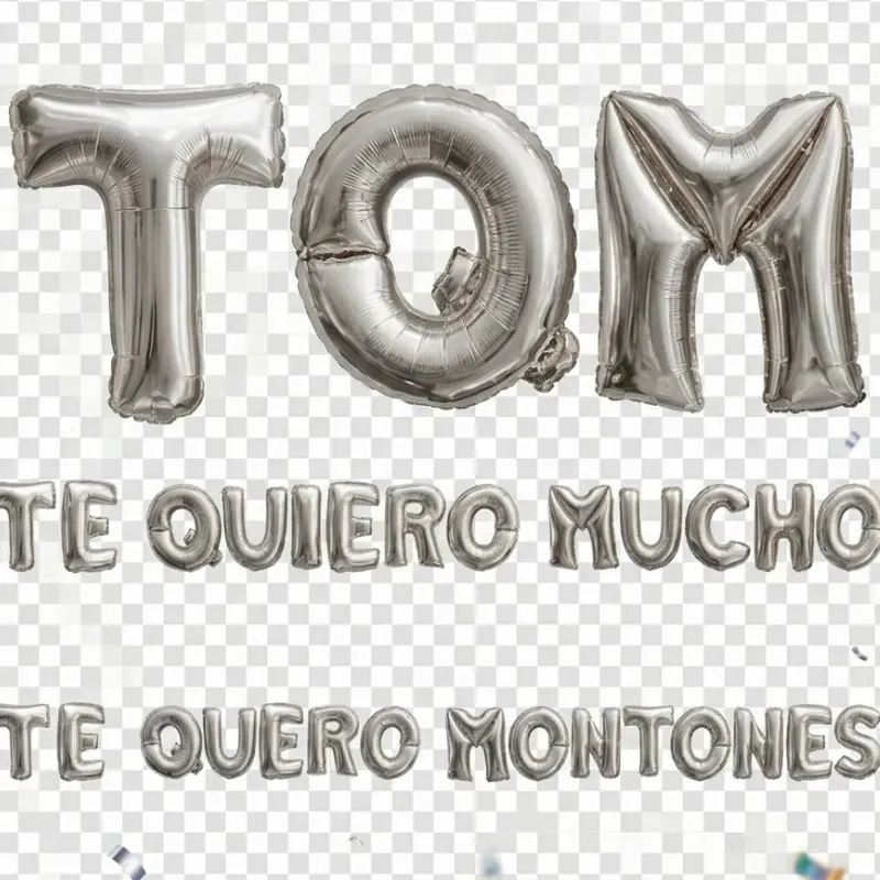 GLOBO MET FRASE TQM PLATEADO