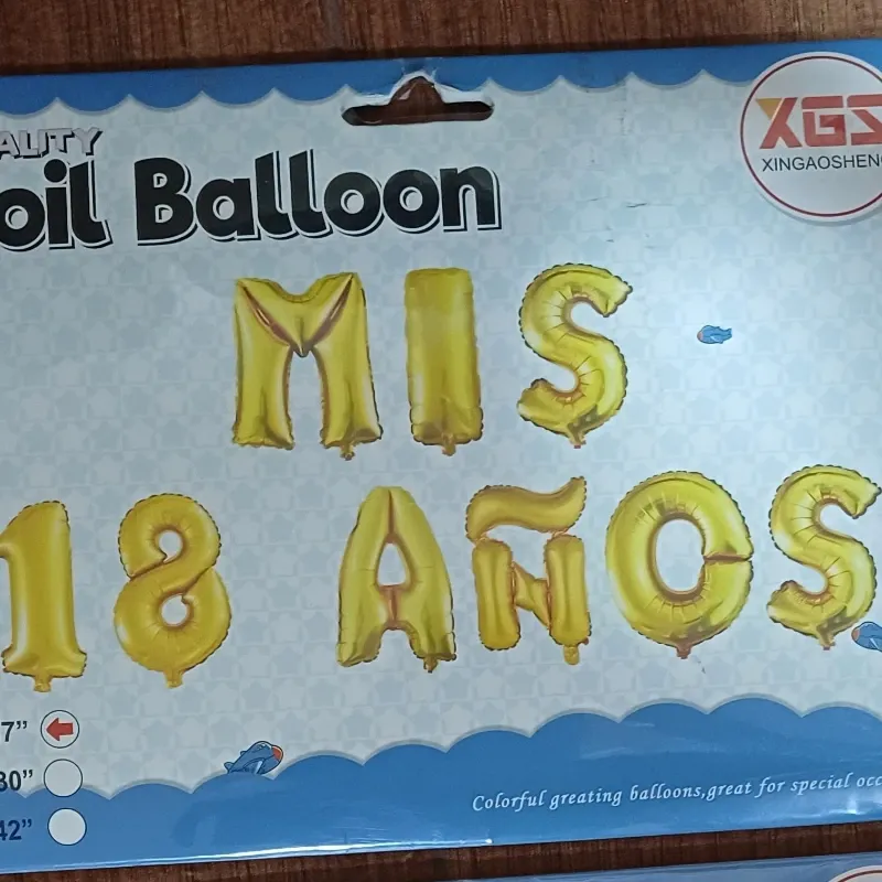 GLOBO MET FRASES MIS 18 AÑOS DORADO