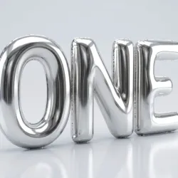 GLOBO MET FRASES ONE PLATEADO (SUELTO)