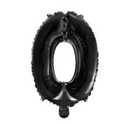 GLOBO METALIZADO 16" # 0 NEGRO
