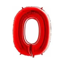 GLOBO METALIZADO 16" # 0 ROJO