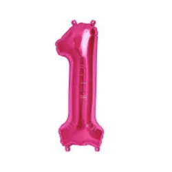 GLOBO METALIZADO 16" # 1 FUCSIA