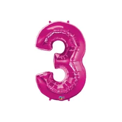 GLOBO METALIZADO 16" # 3 FUCSIA