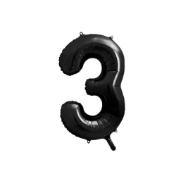 GLOBO METALIZADO 16" # 3 NEGRO