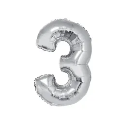 GLOBO METALIZADO 16" # 3 PLATEADO