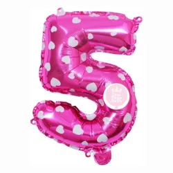 GLOBO METALIZADO 16" # 5 FUCSIA CORAZON