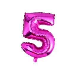 GLOBO METALIZADO 16" # 5 FUCSIA