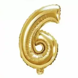 GLOBO METALIZADO 16" # 6 DORADO