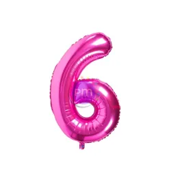 GLOBO METALIZADO 16" # 6 FUCSIA
