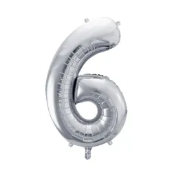 GLOBO METALIZADO 16" # 6 PLATEADO