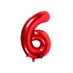 GLOBO METALIZADO 16" # 6 ROJO