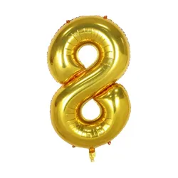 GLOBO METALIZADO 16" # 8 DORADO