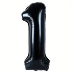 GLOBO METALIZADO 32" # 1 NEGRO