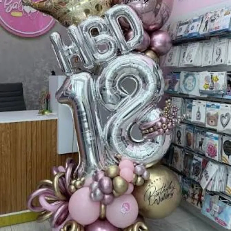 GLOBO METALIZADO 32" # 1 PLATEADO