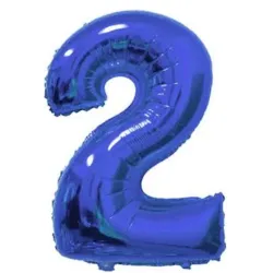 GLOBO METALIZADO 32" # 2 AZUL