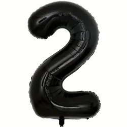GLOBO METALIZADO 32" # 2 NEGRO