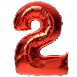 GLOBO METALIZADO 32" # 2 ROJO