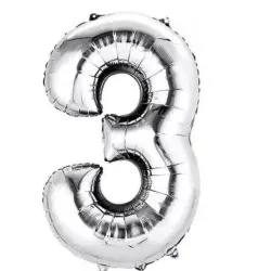 GLOBO METALIZADO 32" # 3 PLATEADO