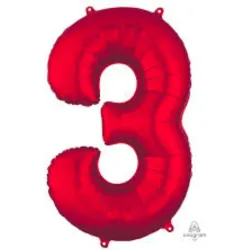 GLOBO METALIZADO 32" # 3 ROJO
