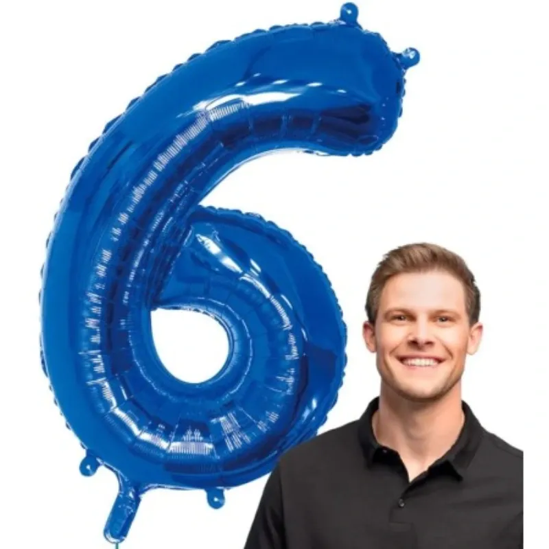 GLOBO METALIZADO 32" # 6 AZUL