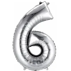 GLOBO METALIZADO 32" # 6 PLATEADO