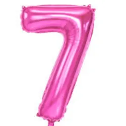 GLOBO METALIZADO 32" # 7 FUCSIA