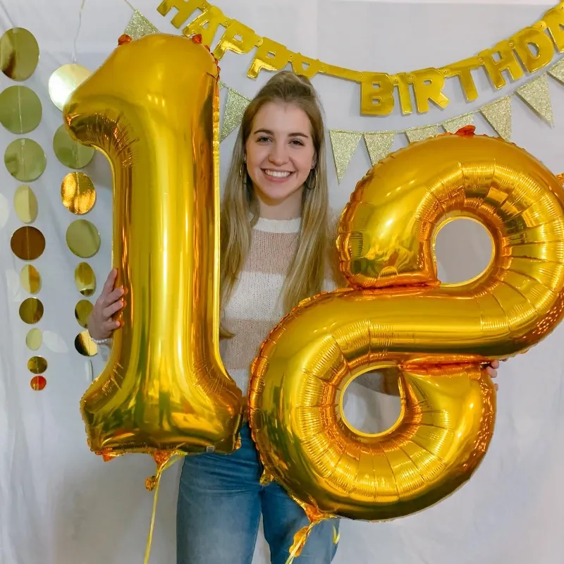 GLOBO METALIZADO 32" # 8 DORADO