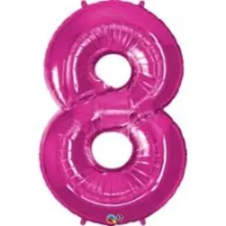 GLOBO METALIZADO 32" # 8 FUCSIA