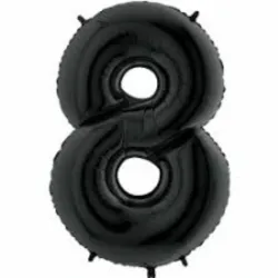 GLOBO METALIZADO 32" # 8 NEGRO