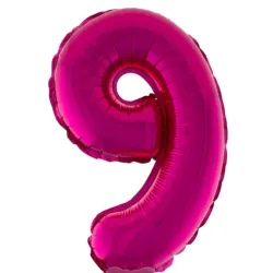 GLOBO METALIZADO 32" # 9 FUCSIA