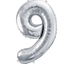 GLOBO METALIZADO 32" # 9 PLATEADO
