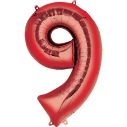 GLOBO METALIZADO 32" # 9 ROJO