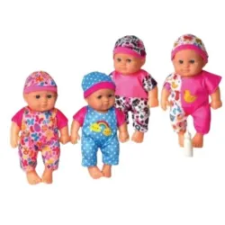JUGUETE BEBE MEDIANO CON BIBERON FUNDA