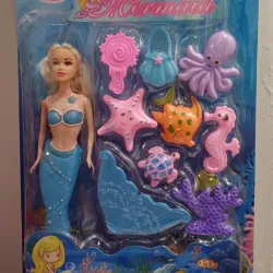 JUGUETE BLISTER SIRENA MERMAID 10 PZAS