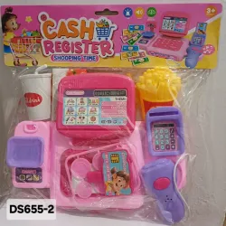 JUGUETE CAJA REGISTRADORA + ACCESORIOS FUNDA